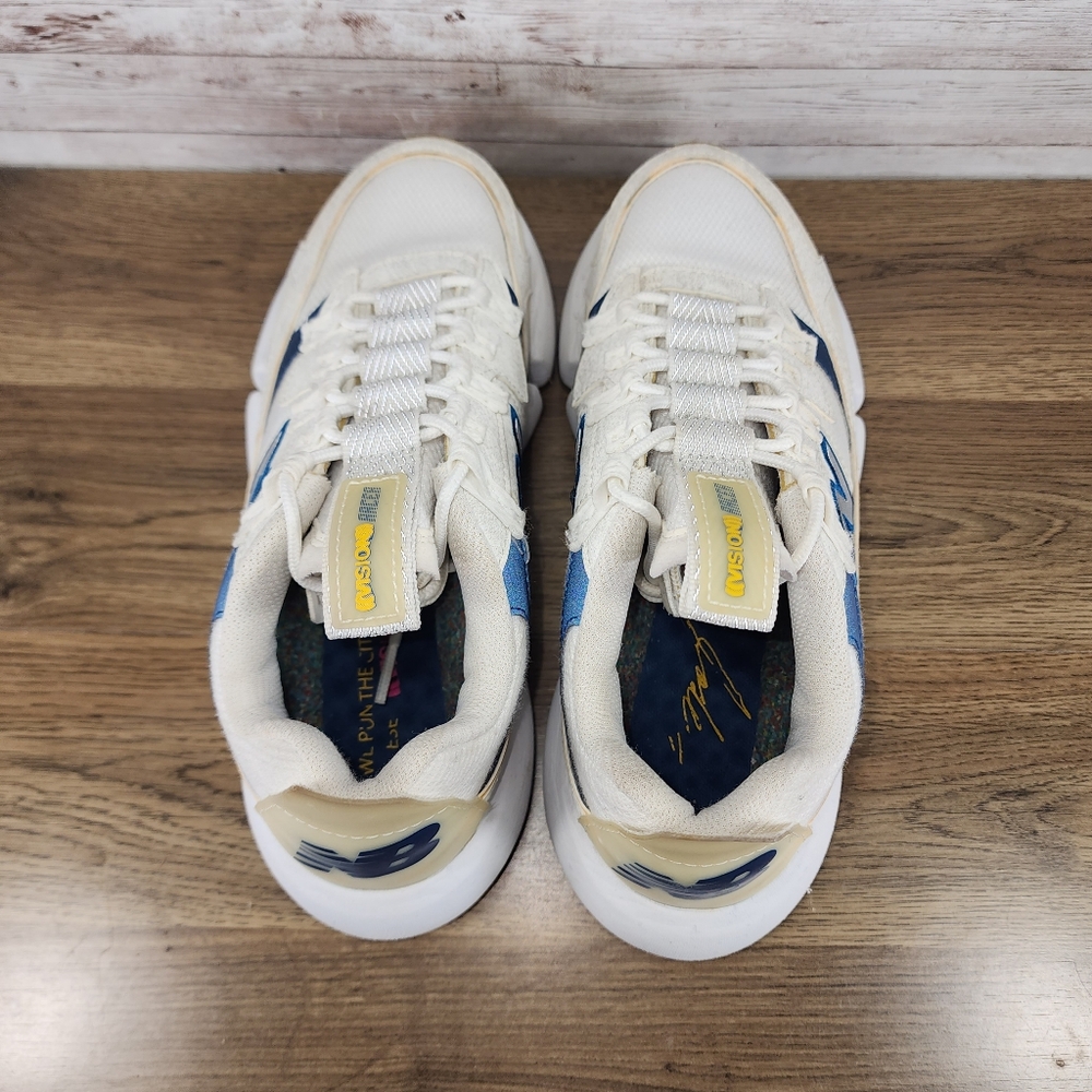 New Balance Jaden Smith x Vision Racer White Navy Size 7.5 Womens 9 - Picture 4 of 8